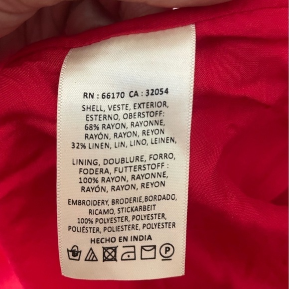 Anthro Akemi and Kim Lila Embroidered Linen Dress - Picture 10 of 10